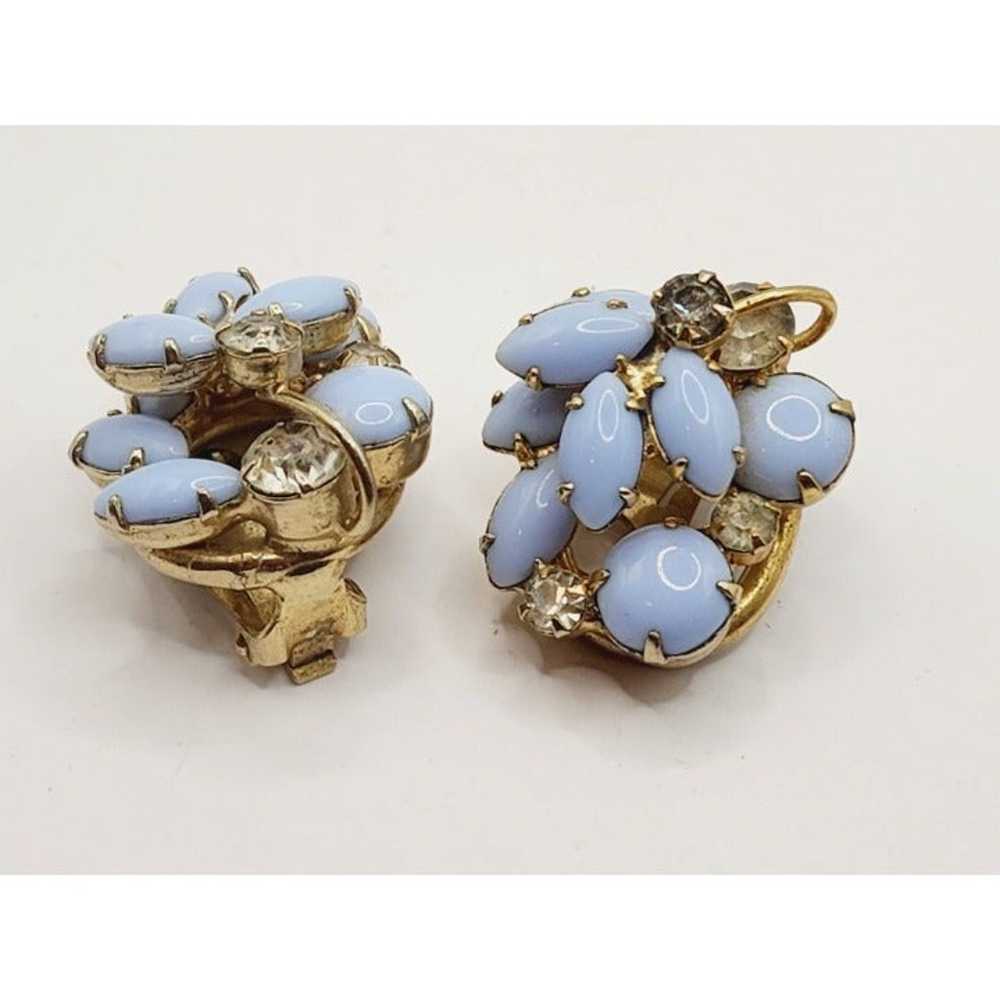 Vintage Verified Juliana Periwinkle Blue Earrings… - image 2