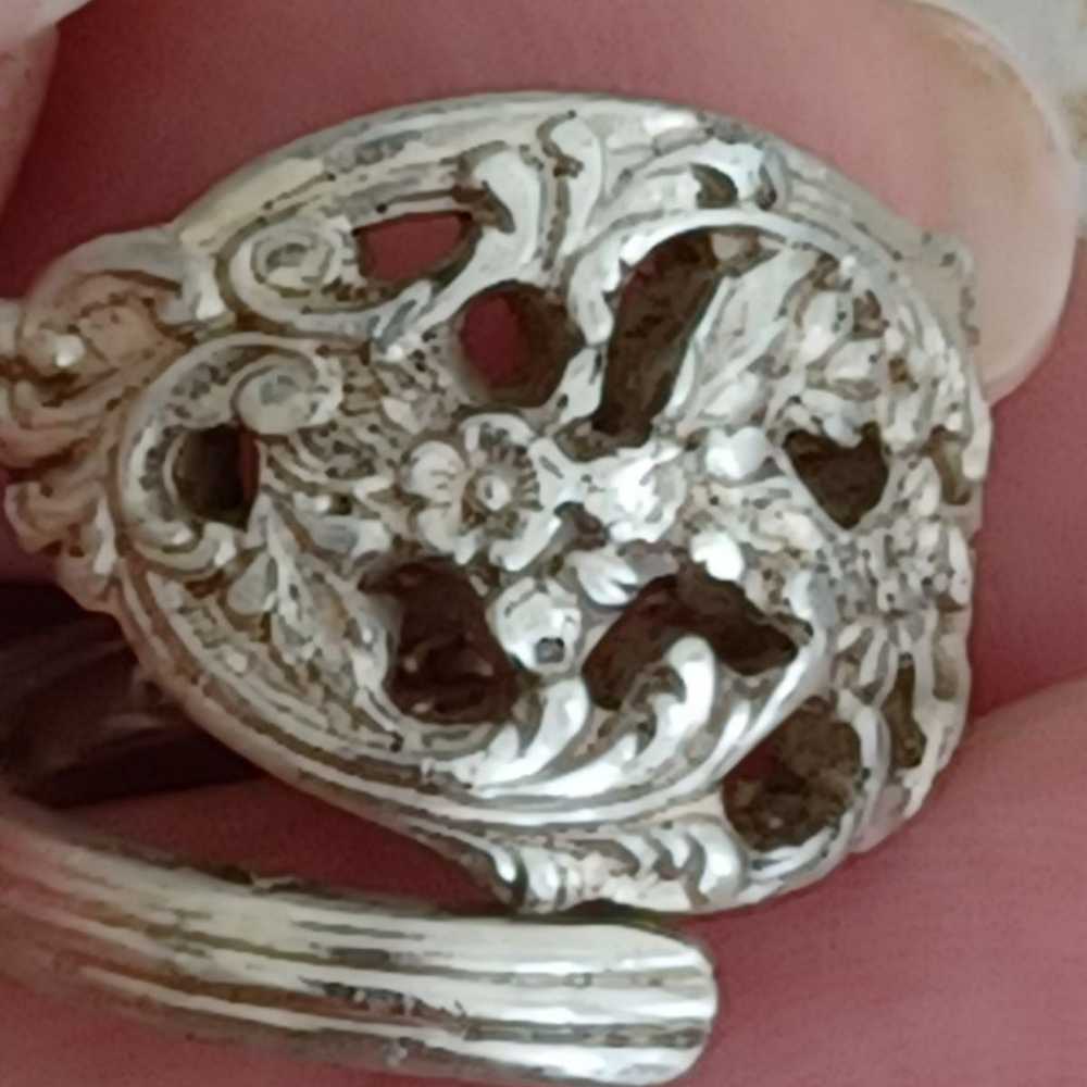 REED& BARTON STERLING SPOON RING-SZ5 - image 1