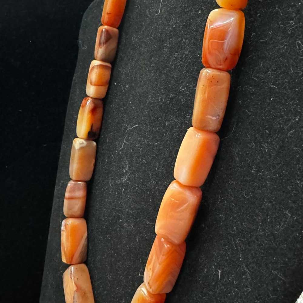 Estate Carnelian Agate Necklace - image 4