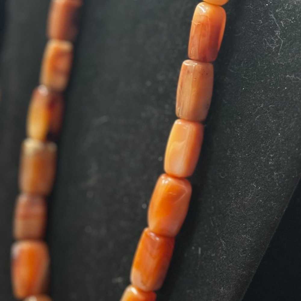 Estate Carnelian Agate Necklace - image 5