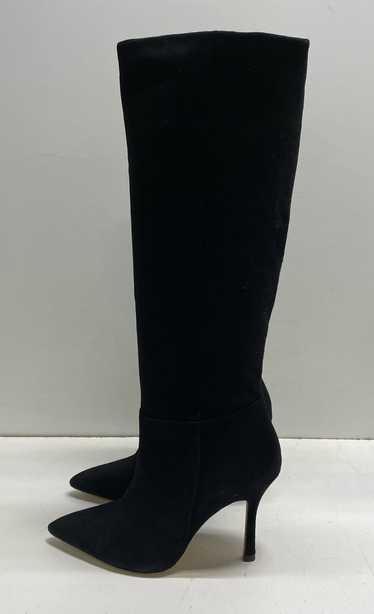 Larroude Black Kate Suede Stiletto Tall Boots Wome