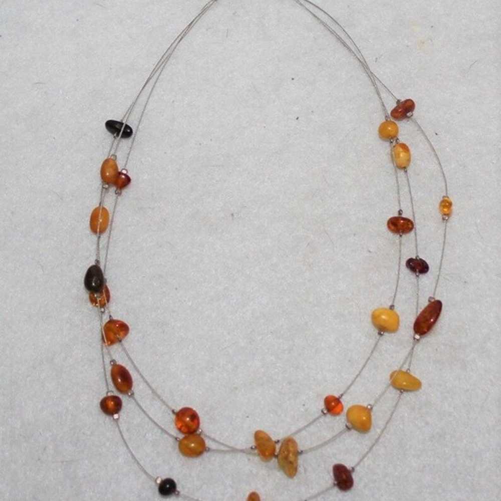 Vintage Baltic Amber Multi strand Necklace - image 2