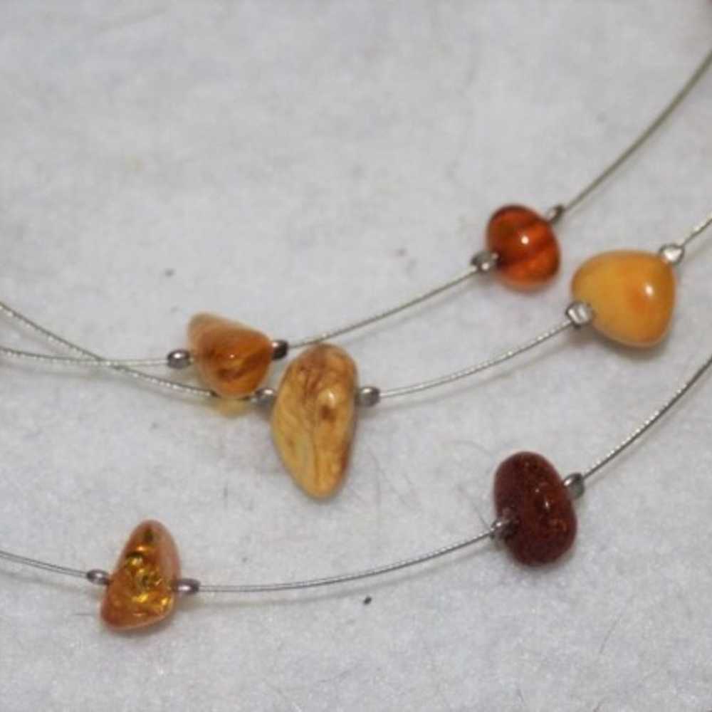 Vintage Baltic Amber Multi strand Necklace - image 3