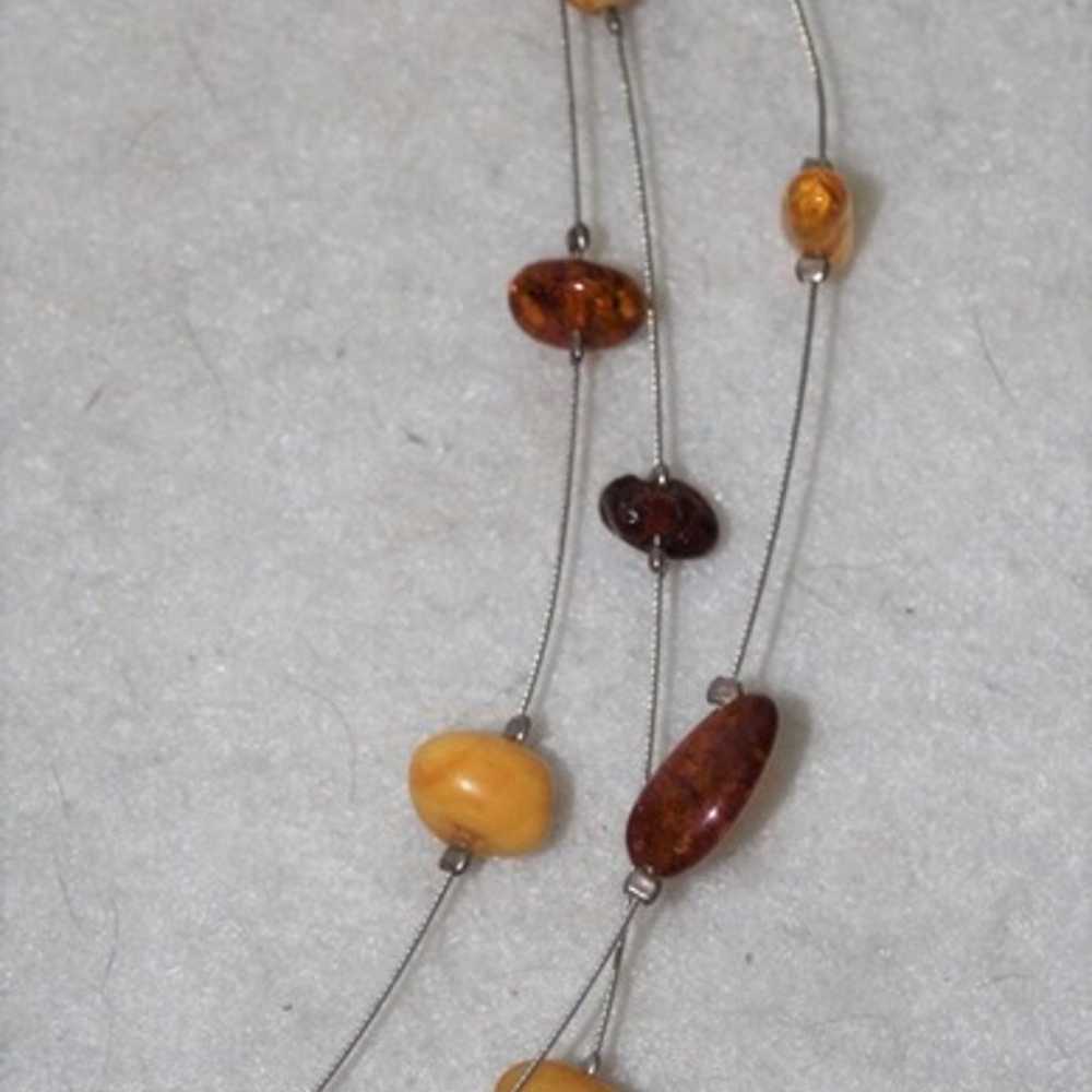 Vintage Baltic Amber Multi strand Necklace - image 4