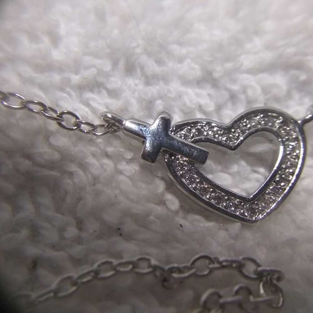 Montana Silversmiths Open Heart With Cross Silver… - image 3