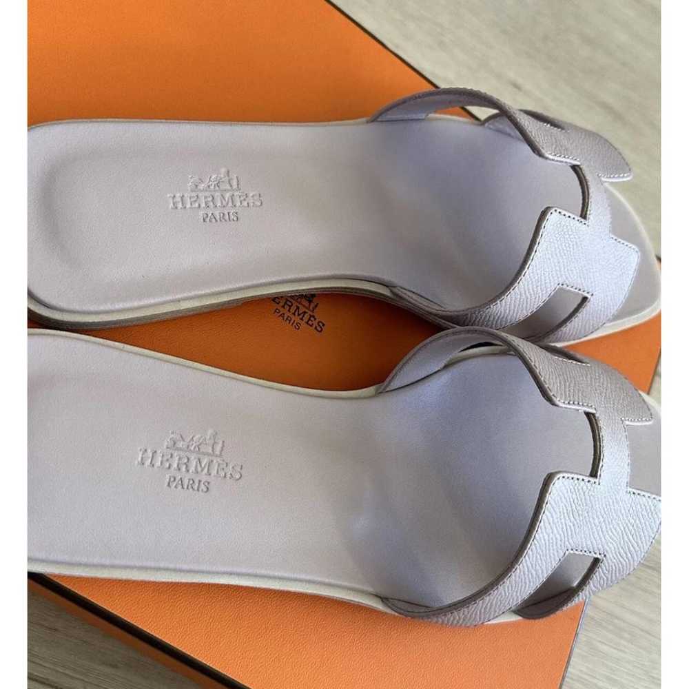 Hermès Oran leather sandal - image 10