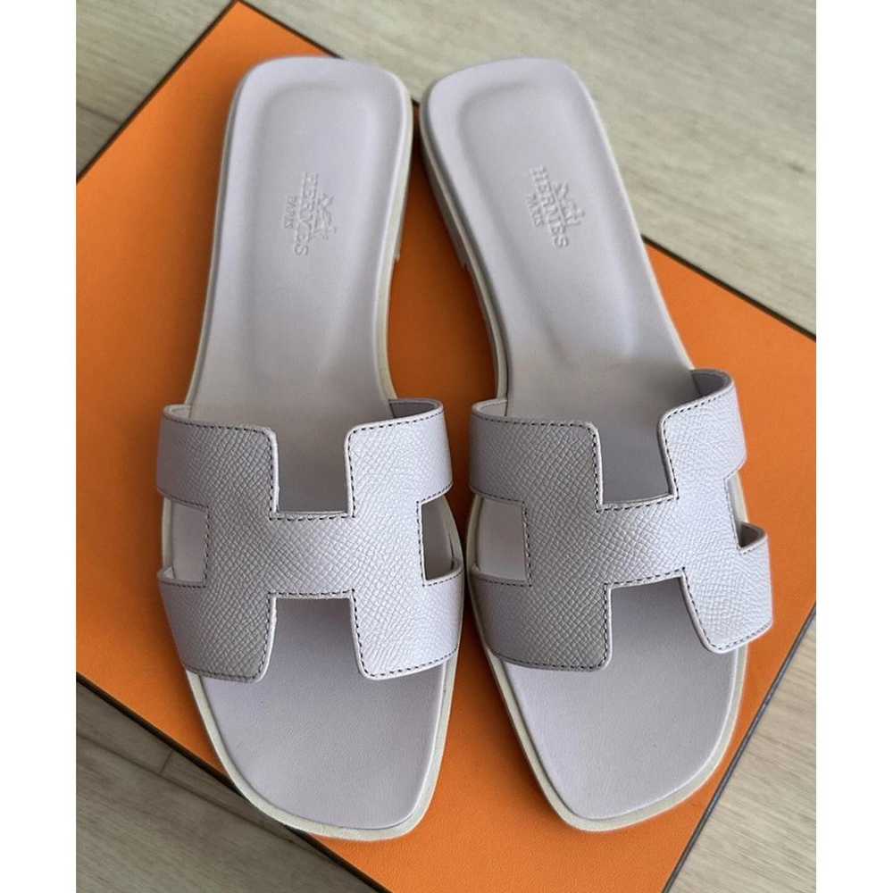 Hermès Oran leather sandal - image 2