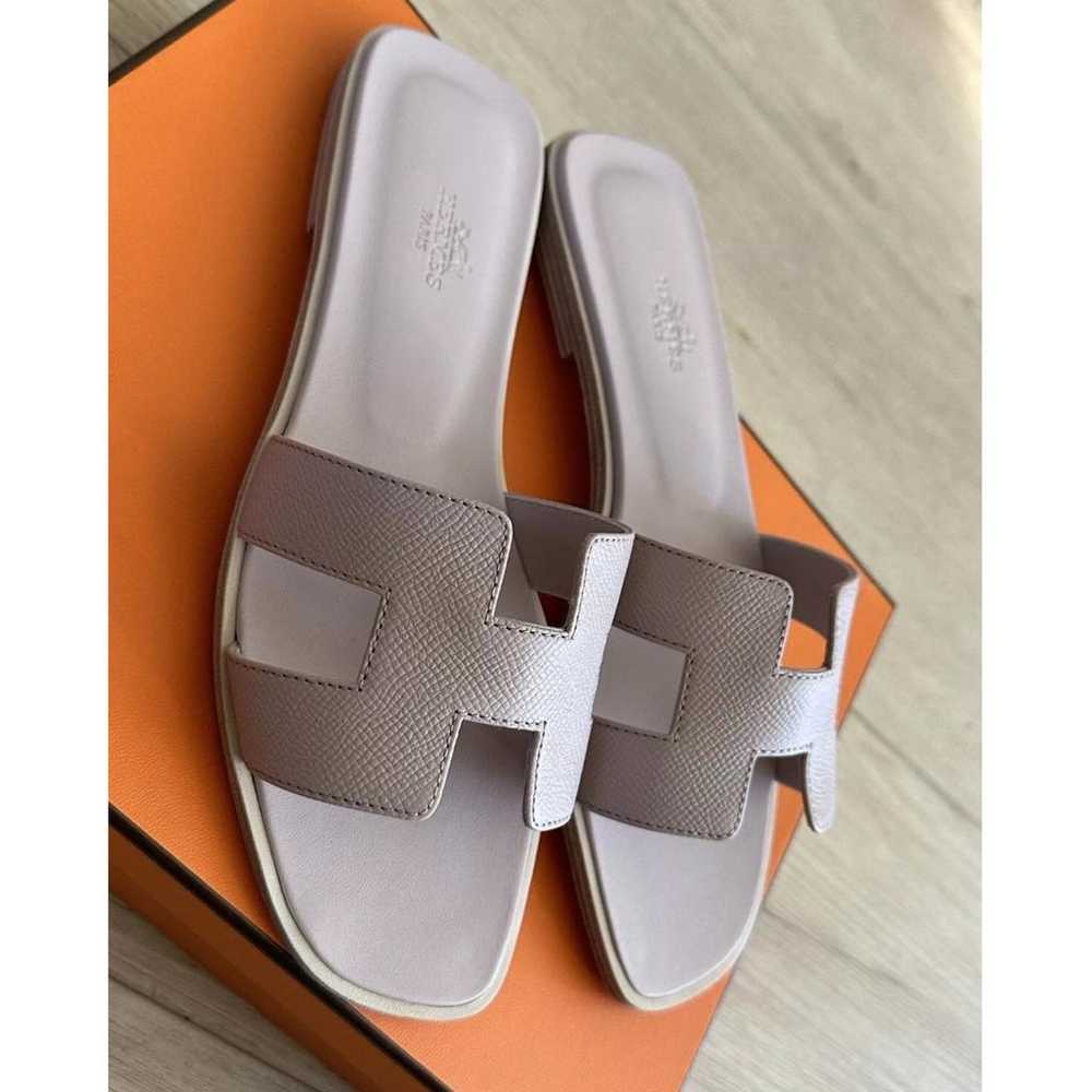 Hermès Oran leather sandal - image 6