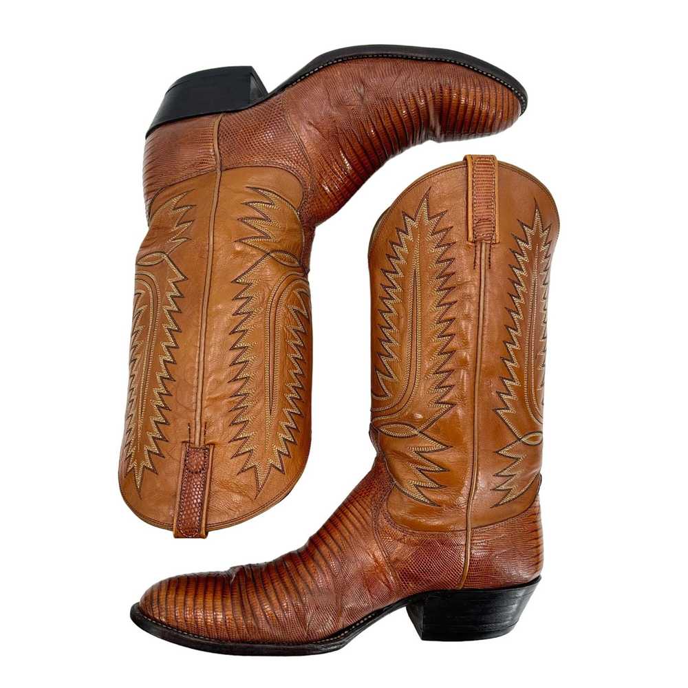 Dan Post Western Boot Vintage Dan Post Exotic Tej… - image 2