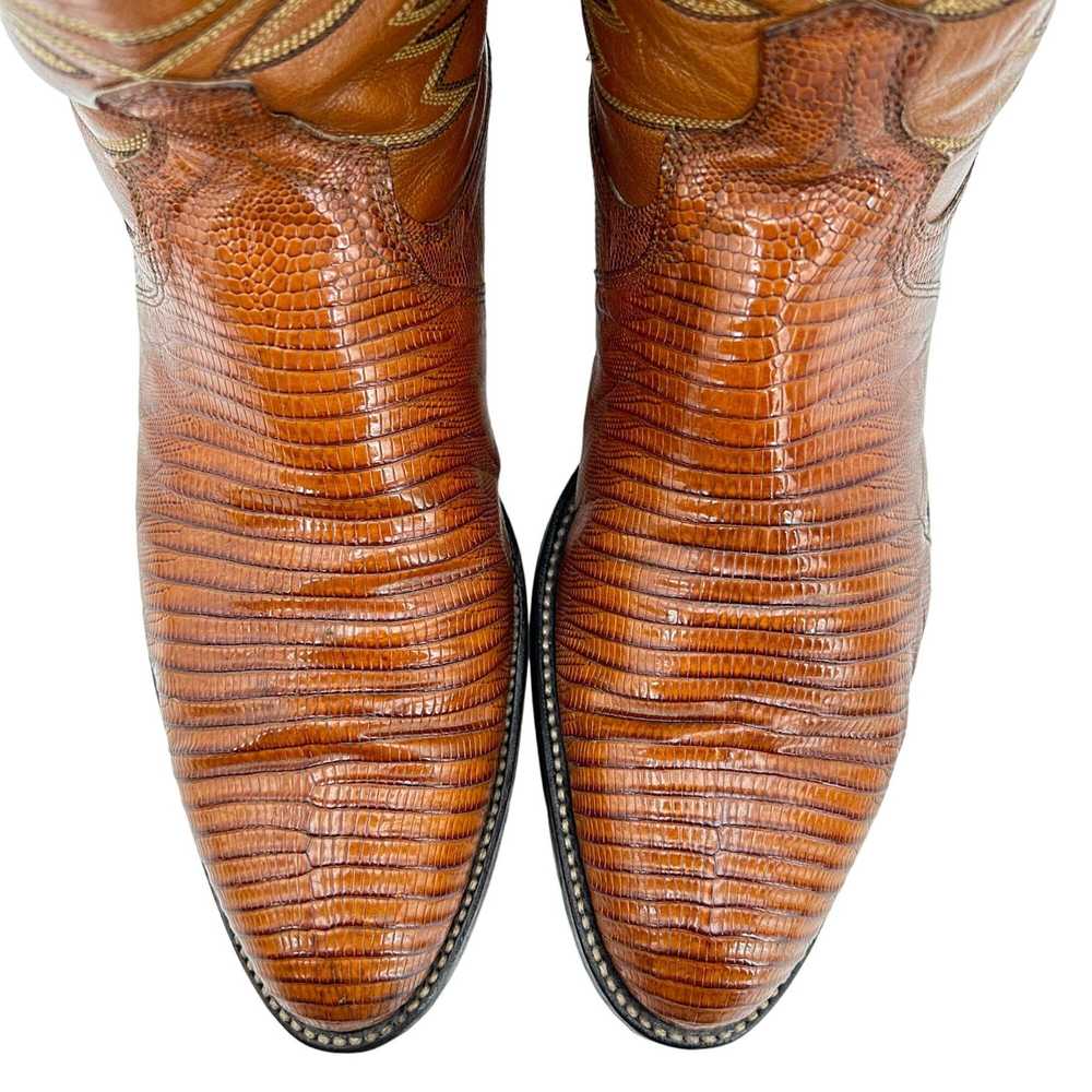 Dan Post Western Boot Vintage Dan Post Exotic Tej… - image 3