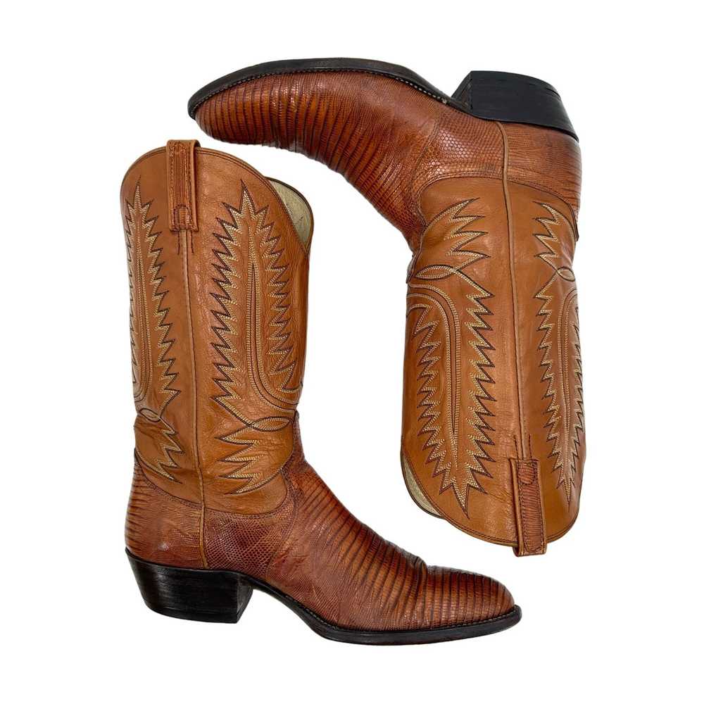 Dan Post Western Boot Vintage Dan Post Exotic Tej… - image 4