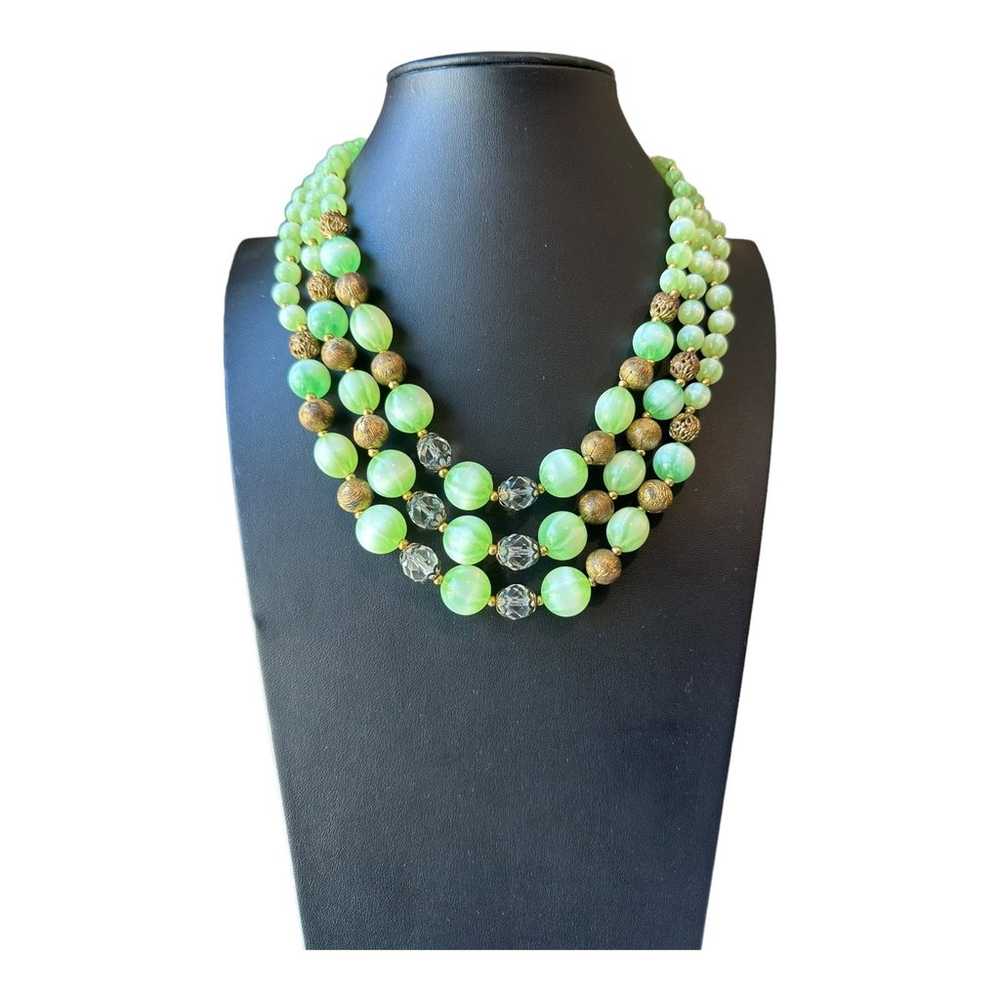 Lisner Multi Strand Beaded Vintage Necklace - image 1