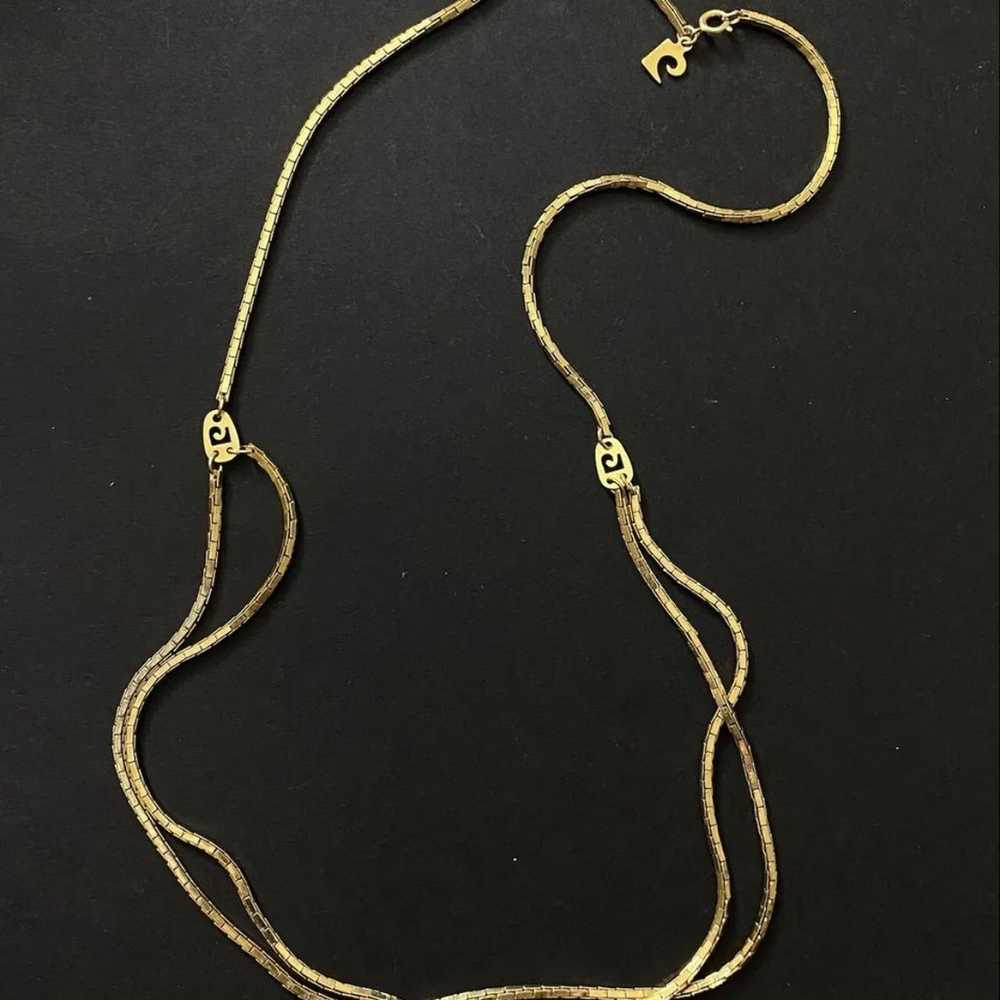 Vintage PIERRE   CARDIN  Gold Tone Chain Necklace - image 2