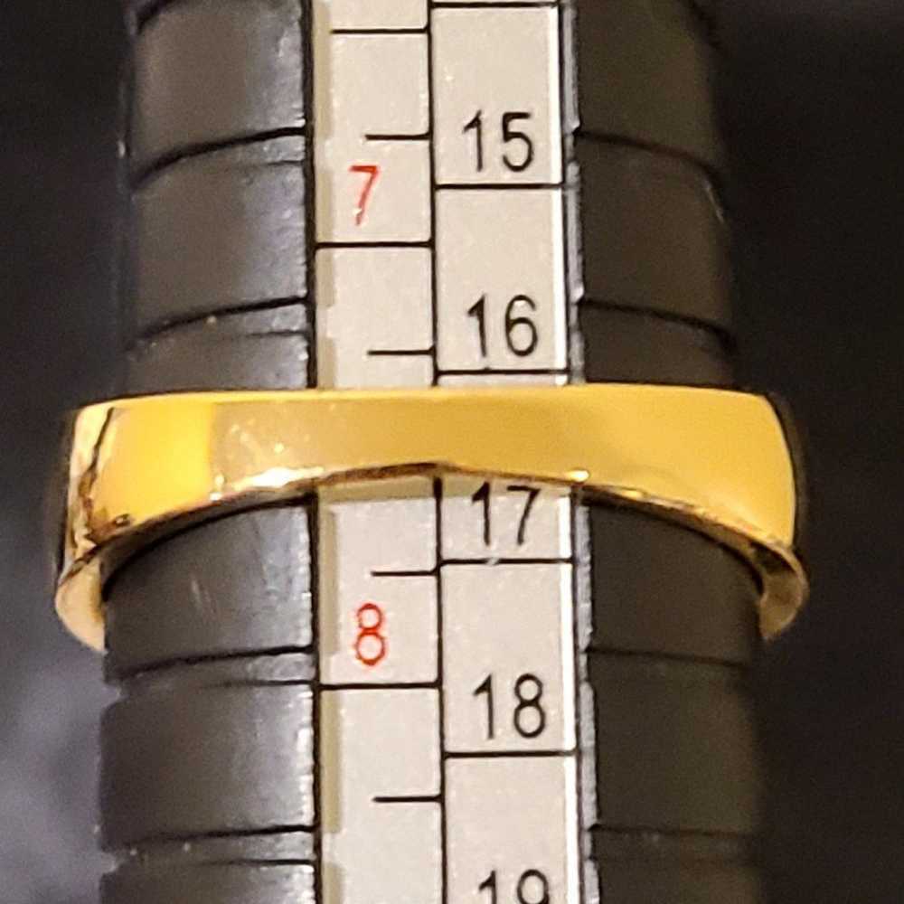 7.5 size, Gold plate vintage ring - image 2