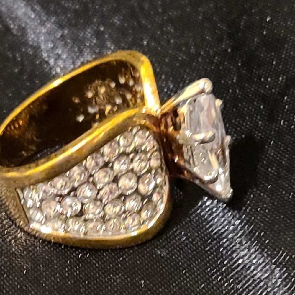 7.5 size, Gold plate vintage ring - image 3