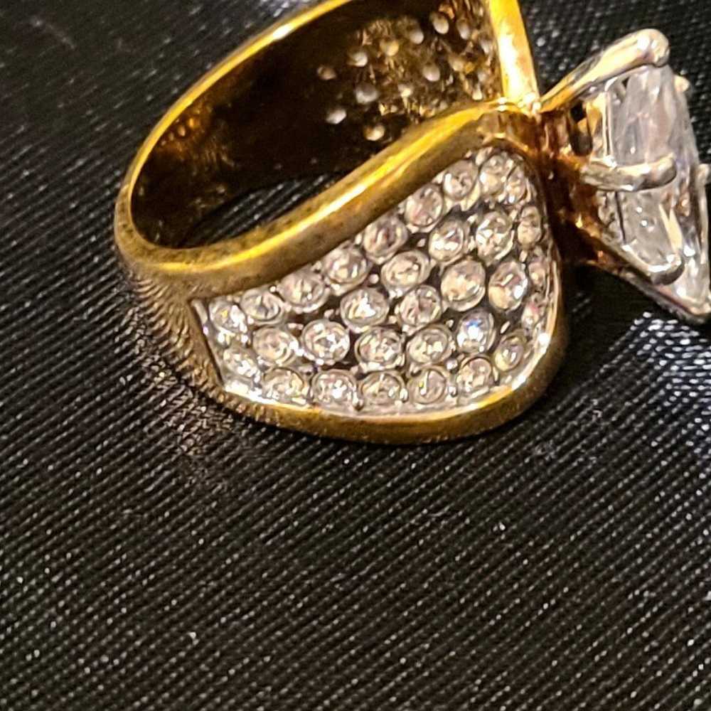 7.5 size, Gold plate vintage ring - image 4