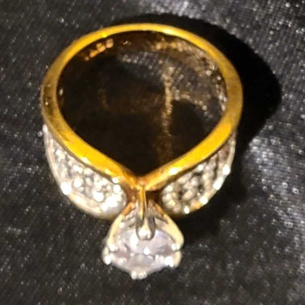 7.5 size, Gold plate vintage ring - image 7