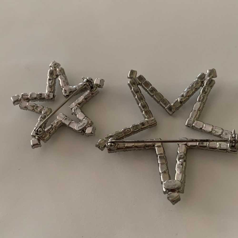 Vintage Vogue Jlry Star Brooch Pin Lot of 2 State… - image 6