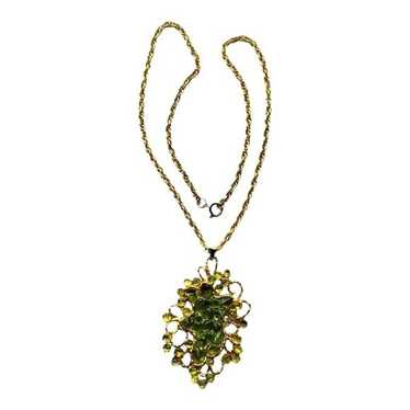 Vintage Hawaiian Olivine Pendant Necklace