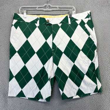 Vintage Loudmouth Golf Shorts Men's 38 Green Whit… - image 1