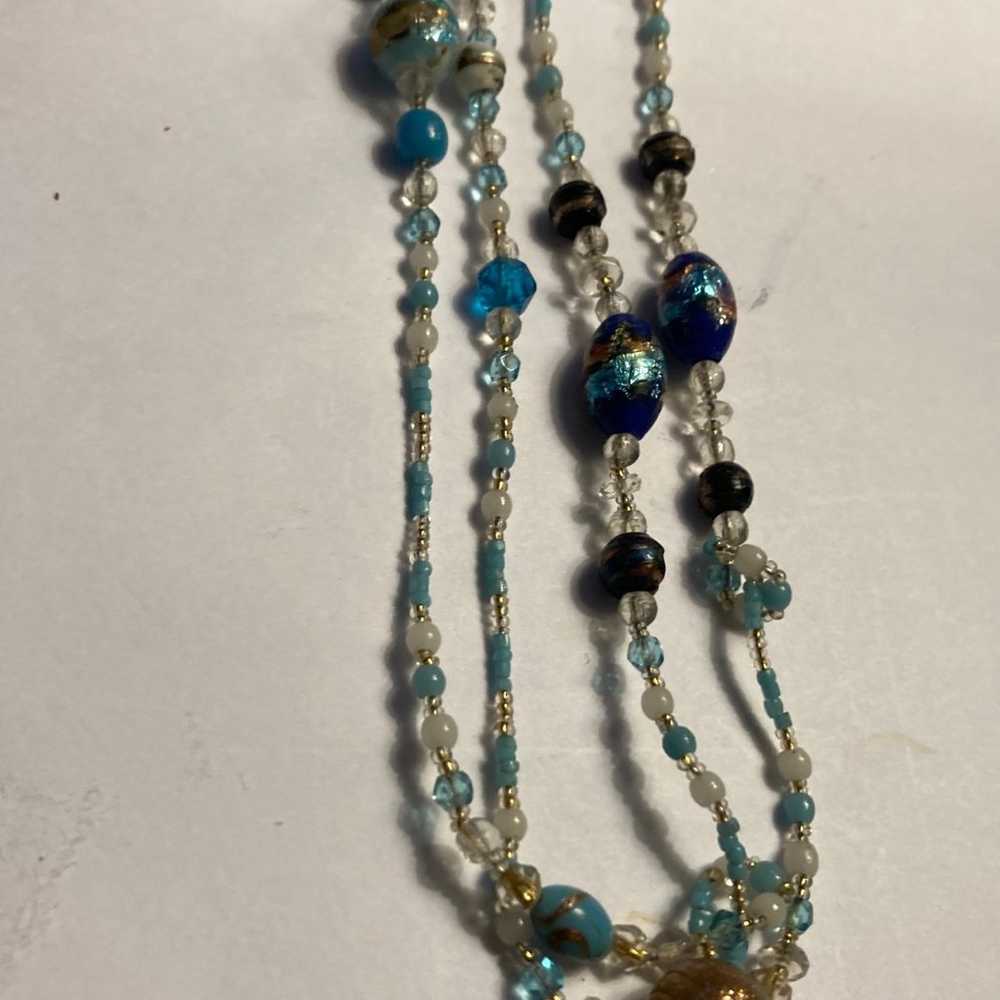 necklace andVery long Victorian  wrap w/ tassel e… - image 3