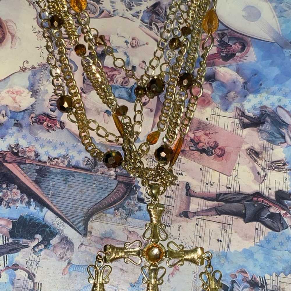 Scaasi Multi Chain  Necklace - image 4