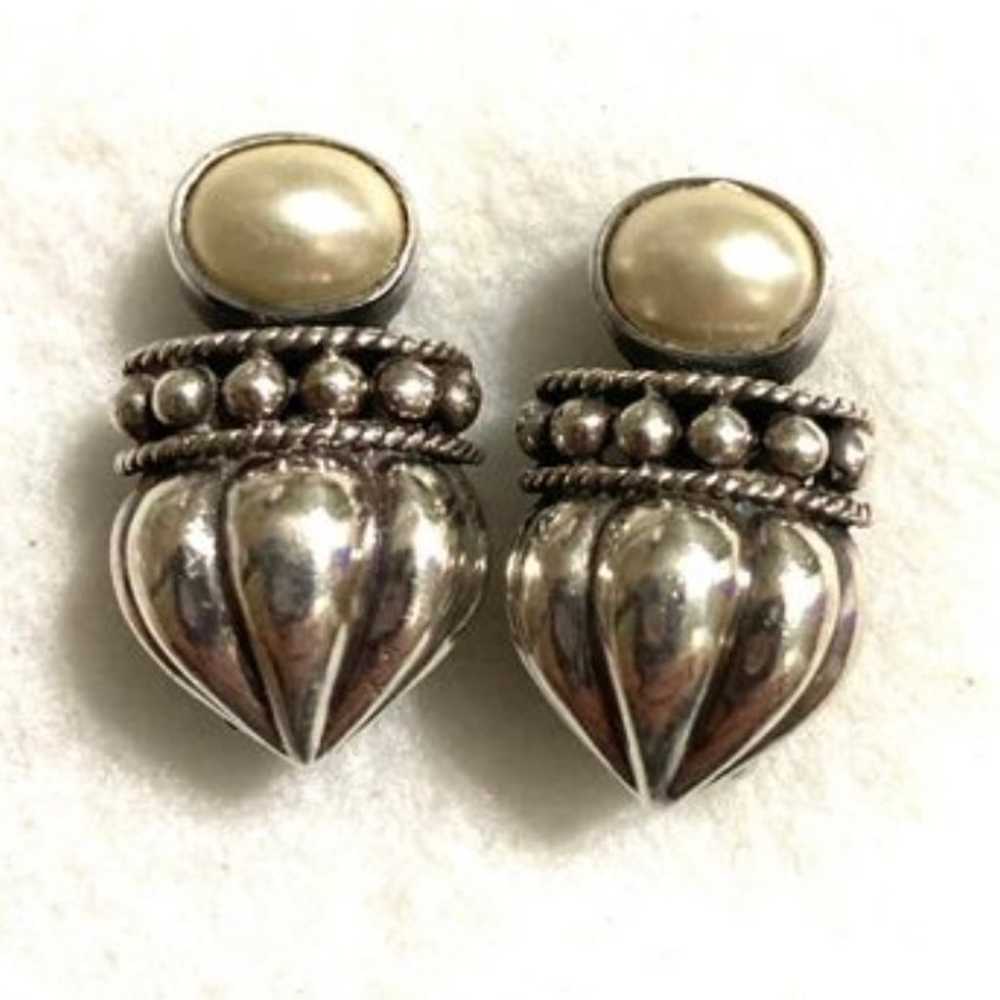 MABE PEARL .925 EARRINGS - image 1