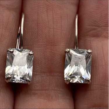 Vintage Silpada Sterling Silver and CZ Earrings - image 1