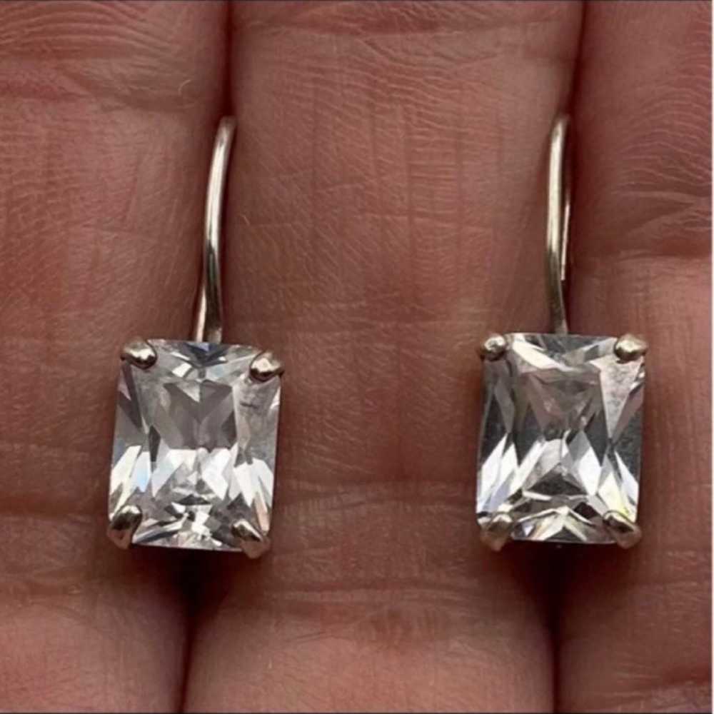 Vintage Silpada Sterling Silver and CZ Earrings - image 2