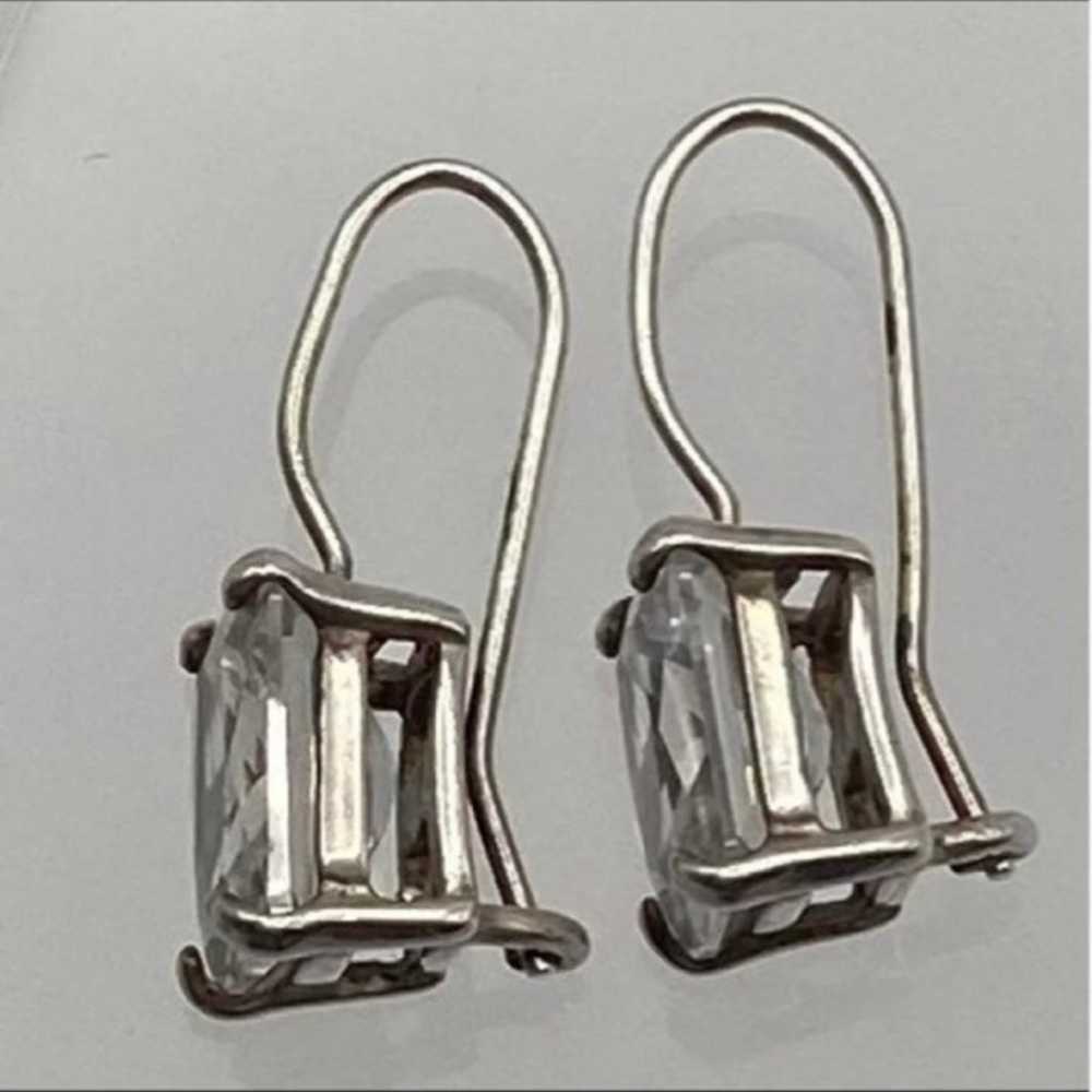 Vintage Silpada Sterling Silver and CZ Earrings - image 4