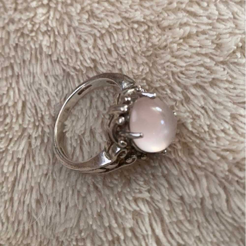 Vintage Rose Quartz Ring Sz. 8 - image 2