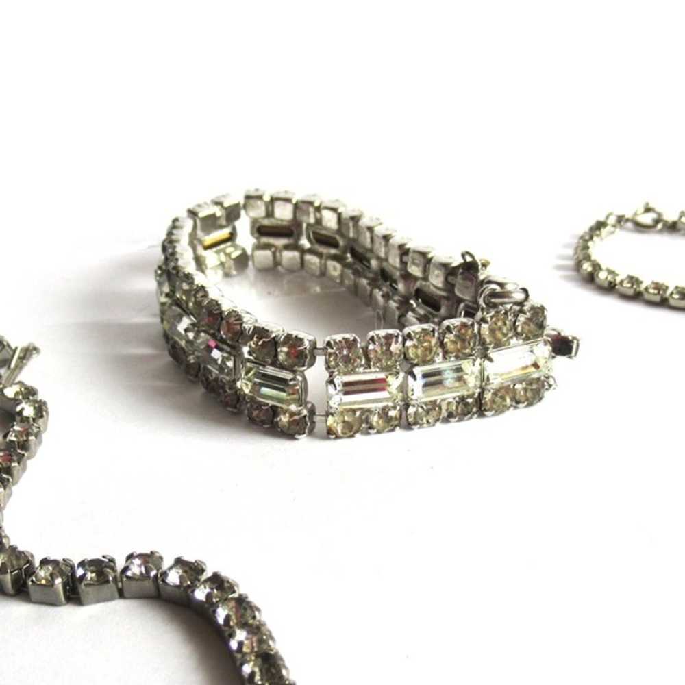 Rhinestone Bracelet And Necklace Lot Vintage - image 5