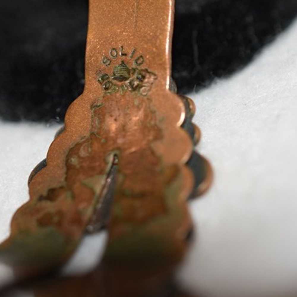 Vintage Solid Copper Stamped Native American West… - image 3