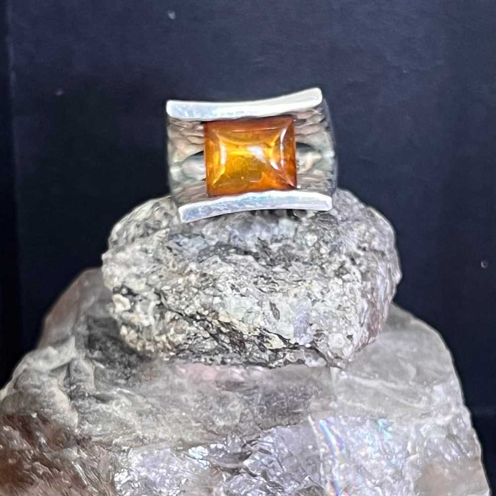 DDD Dominique Dinouart Mexico 925 Amber Ring Size… - image 1