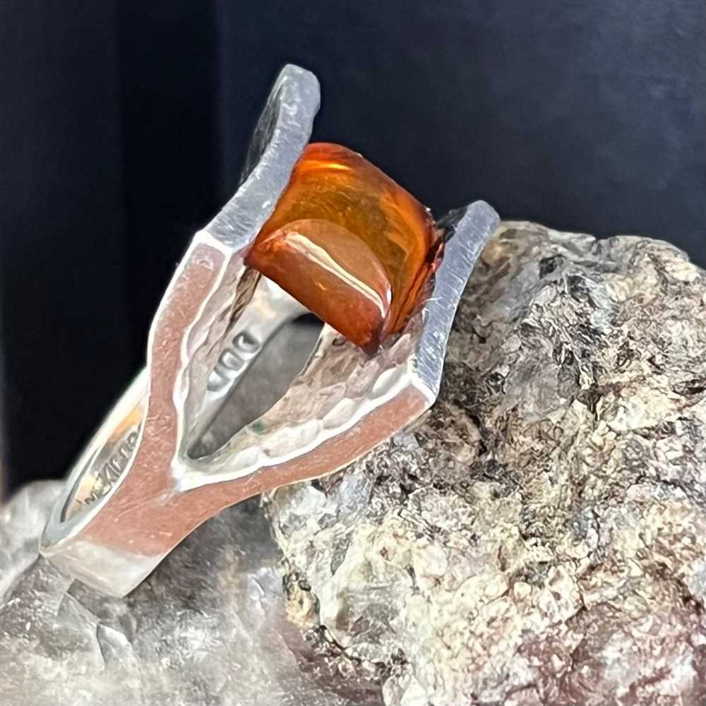 DDD Dominique Dinouart Mexico 925 Amber Ring Size… - image 3