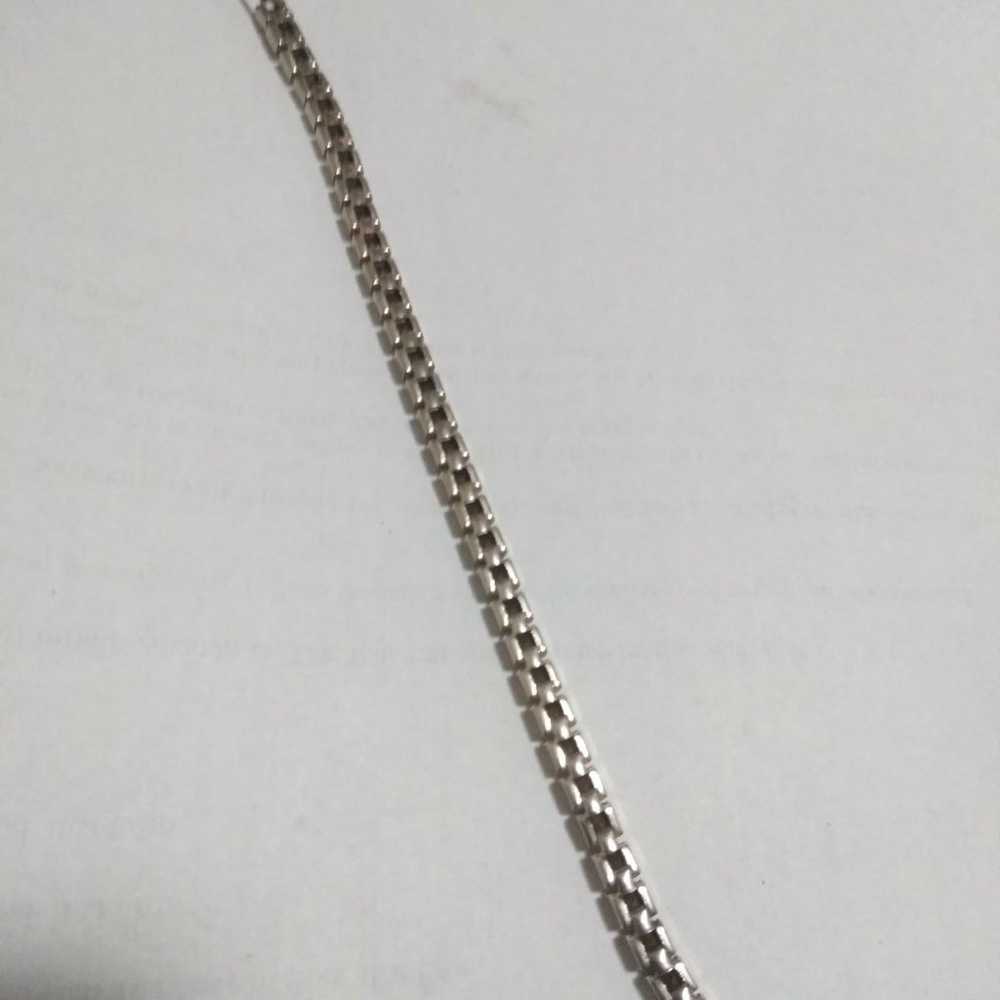 Rhinestone Silver Tone Tennis Bracelet - image 3