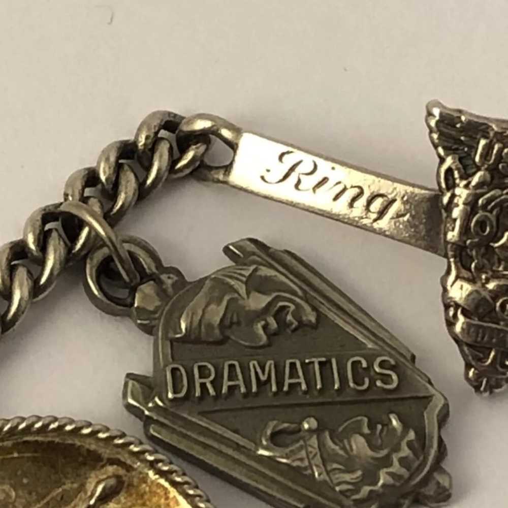 1940s & 1950s sterling silver 7.25" charm bracele… - image 8