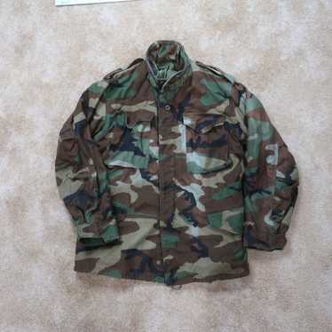 Vintage US Army Woodland Camouflage Field Jacket … - image 1