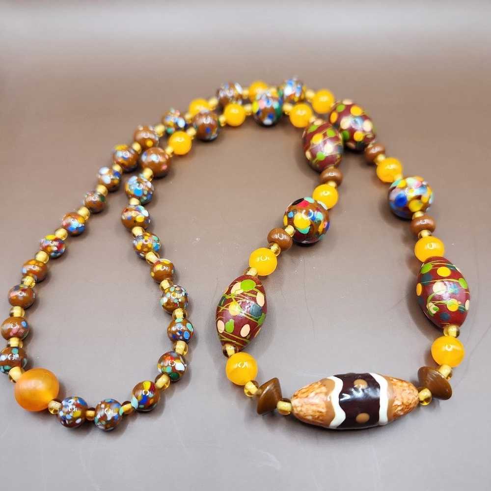 Art Deco Inspired Rare Antique Beaded Necklace - image 4