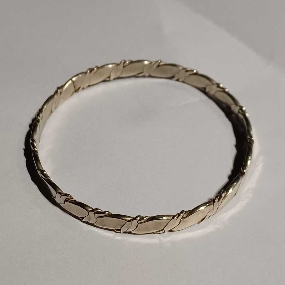 Vintage Taxco Mexico Sterling 925 Bangle Bracelet - image 3