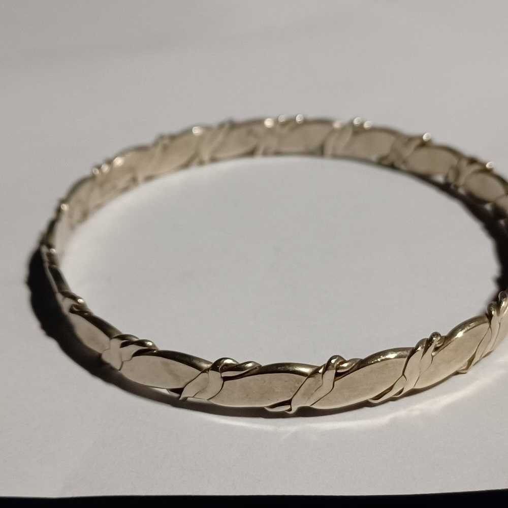 Vintage Taxco Mexico Sterling 925 Bangle Bracelet - image 5