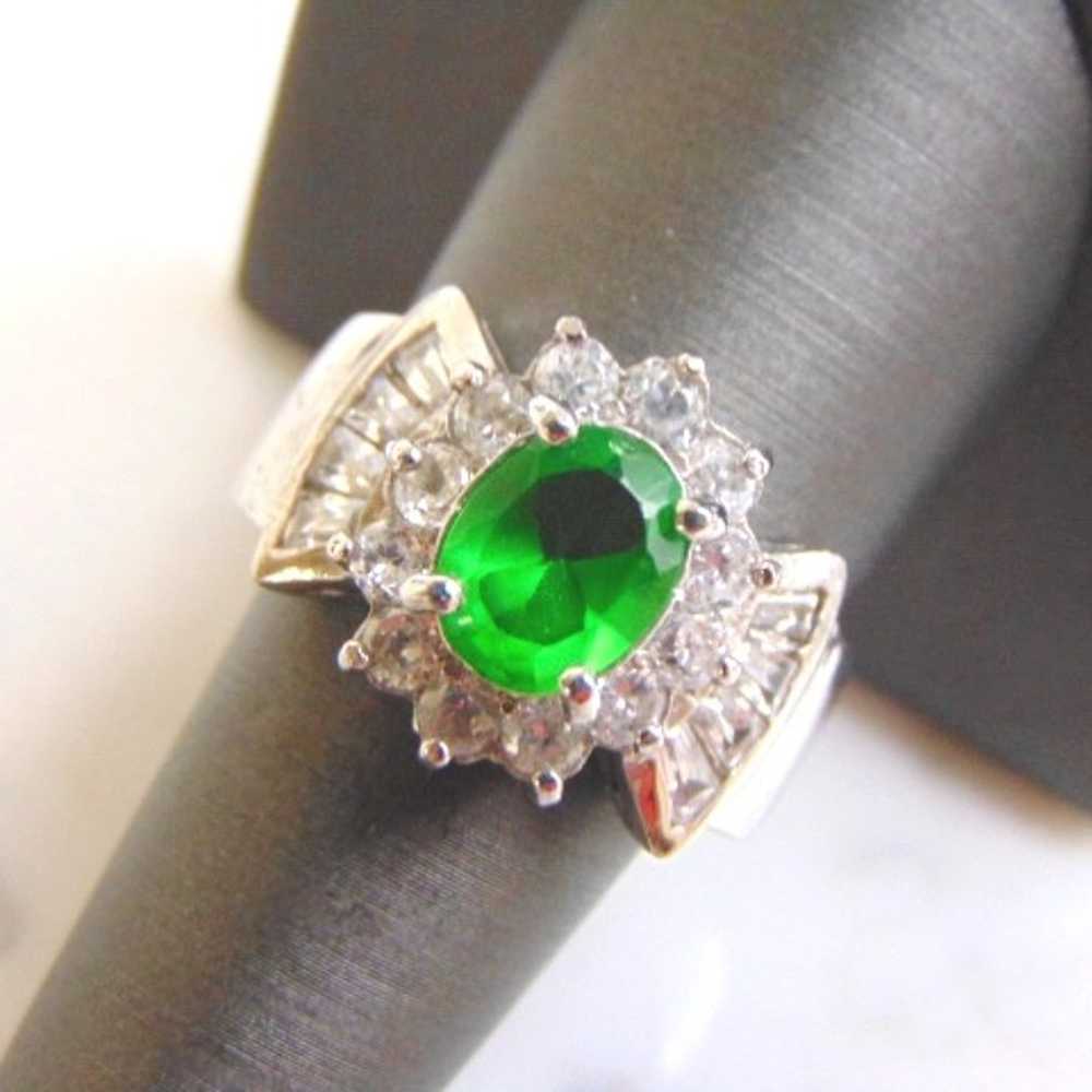 Womens Vintage Estate Sterling Silver Diopside Co… - image 1