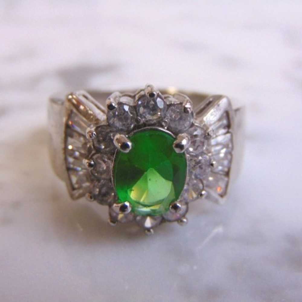 Womens Vintage Estate Sterling Silver Diopside Co… - image 3