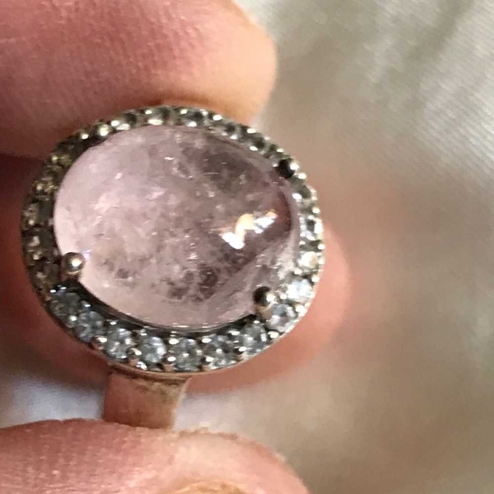 Vintage Rose Quartz Ring - image 1