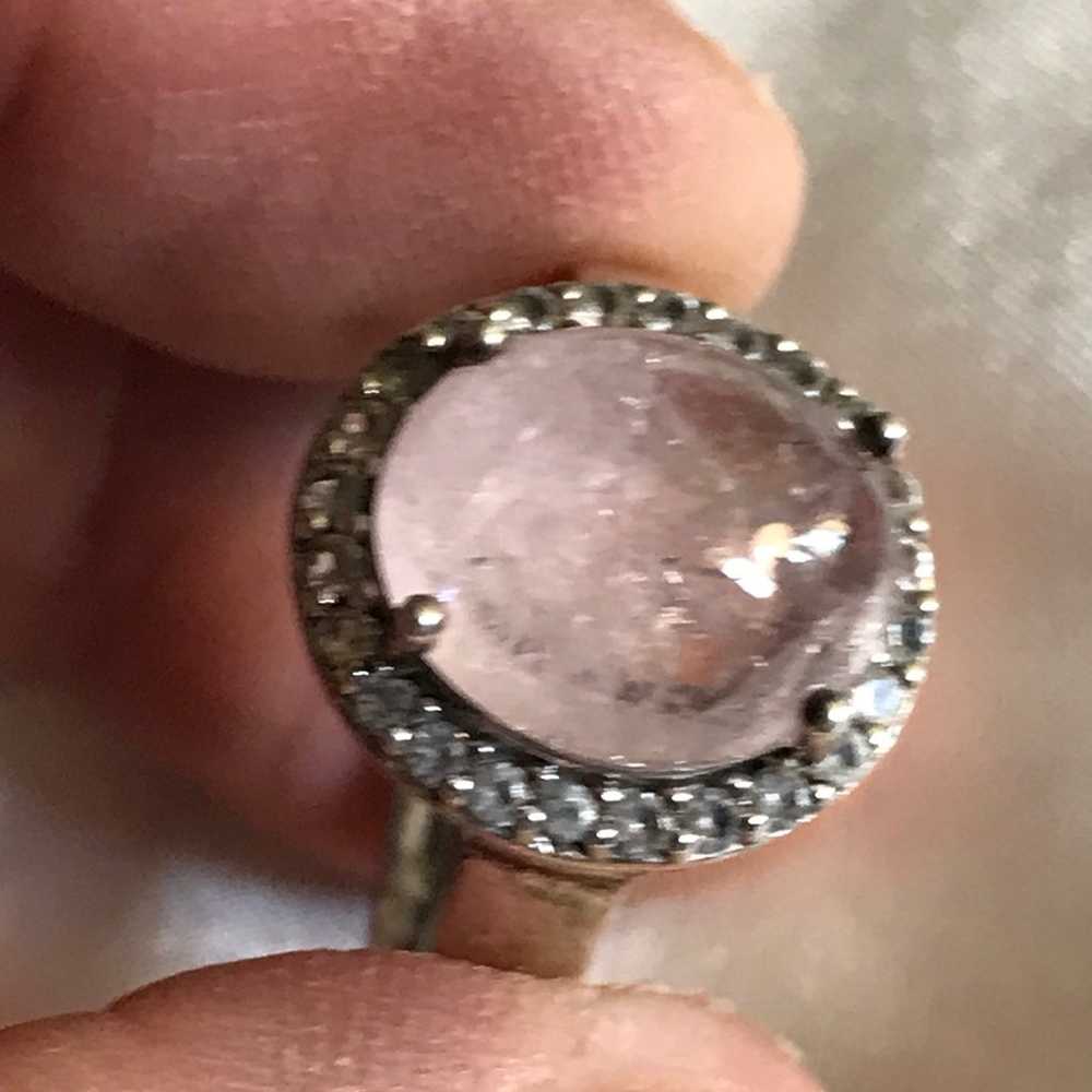 Vintage Rose Quartz Ring - image 2