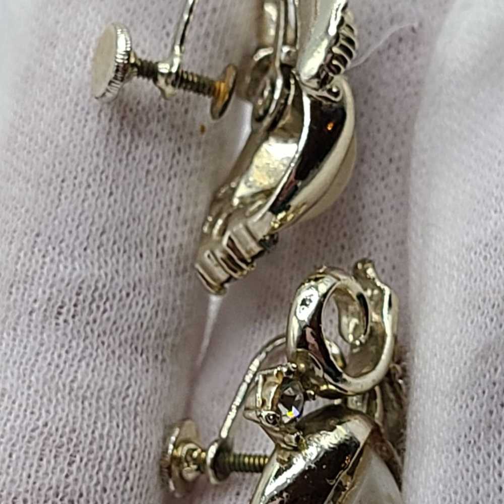 Vintage Coro Mid Century screw back earrings - image 6