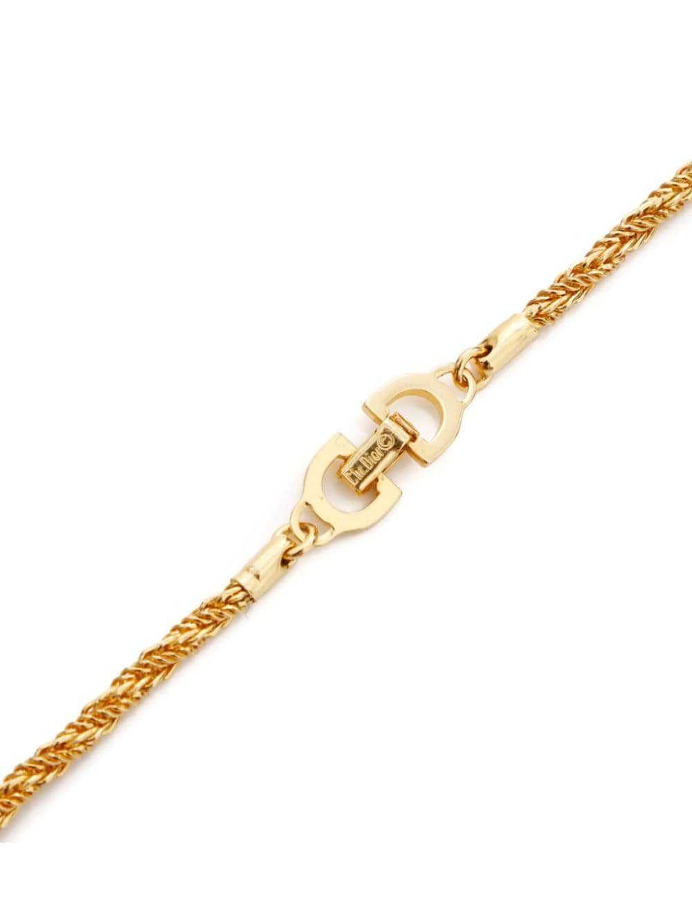 Christian Dior Pre-Owned CD chain necklace - Gold - image 3