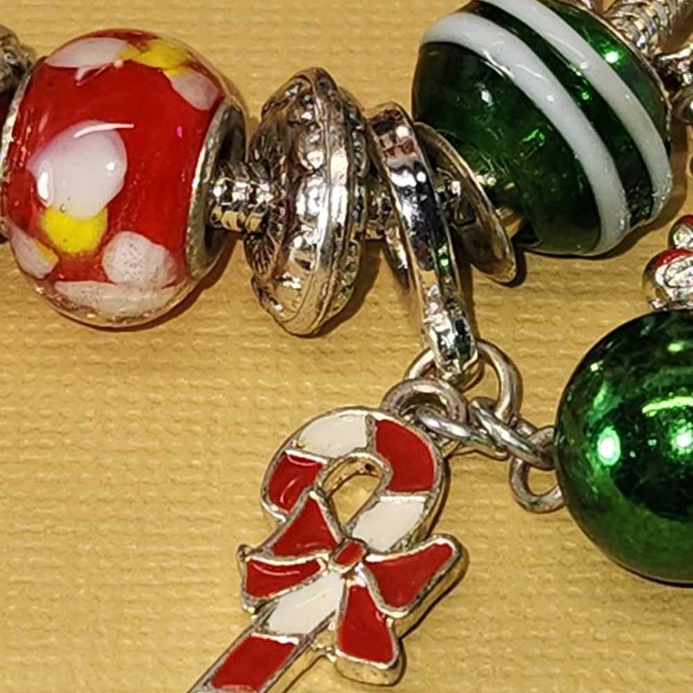 #1964, GORGEOUS VTG CLOISONNE, CHRISTMAS CHARM BR… - image 3