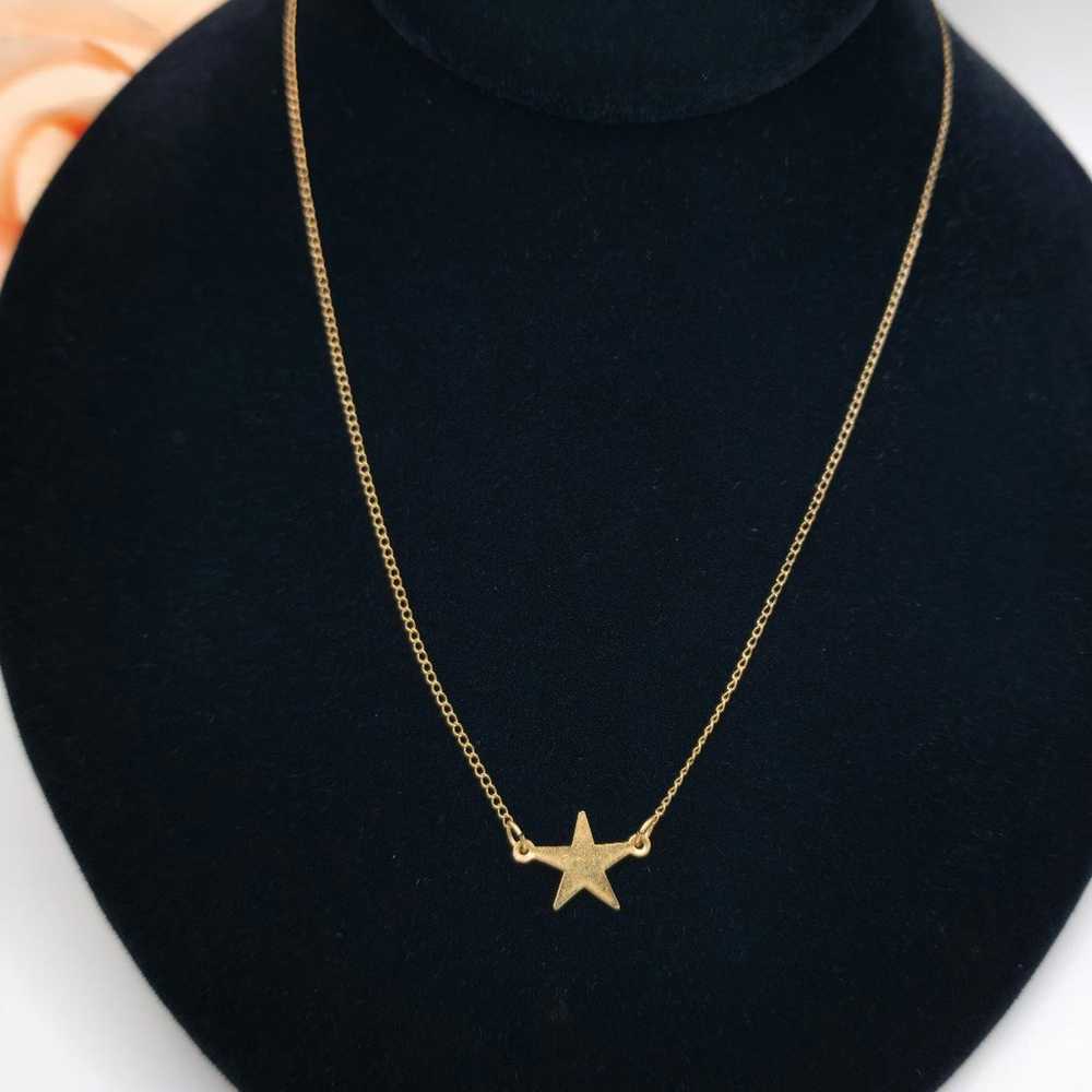 Vintage 12kt Gold star necklace - image 3