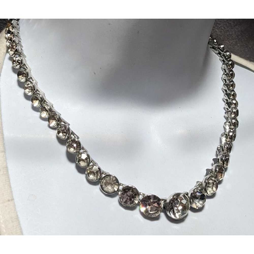 Vintage Monet Sparkling Crystal Necklace - image 10